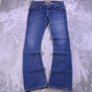 BKE Sabrina Bootcut Jeans Womens 32x33 Blue Low Rise Stretch Y2K Distressed